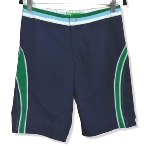 Roxy Quicksilver swim board shorts long style blue/green size 1
